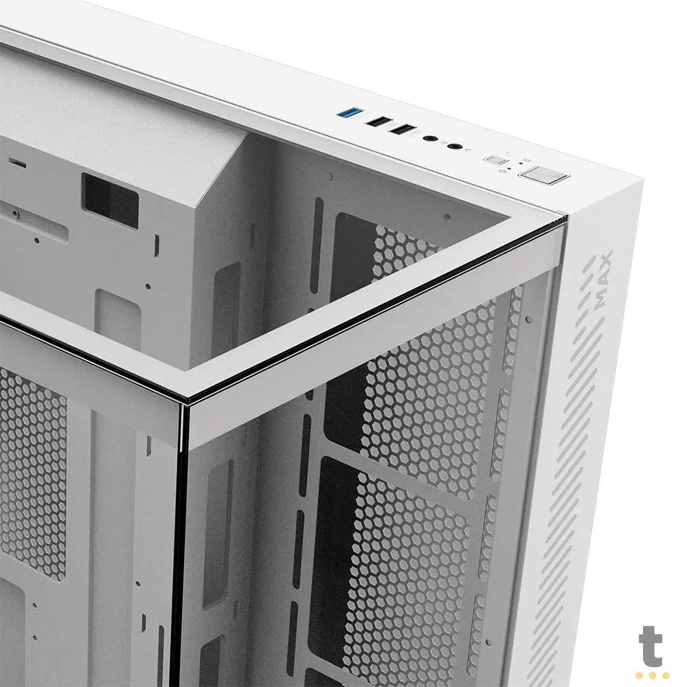 Gabinete Gamer PCYes Mid Tower Forcefield MAX White Ghost Branco Com Lateral e Frente em Vidro Temperado - GFFMAXWG Truedata