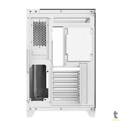 Gabinete Gamer PCYes Mid Tower Forcefield MAX White Ghost Branco Com Lateral e Frente em Vidro Temperado - GFFMAXWG Truedata