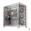 Gabinete Gamer PCYes Mid Tower Forcefield MAX White Ghost Branco Com Lateral e Frente em Vidro Temperado - GFFMAXWG Truedata