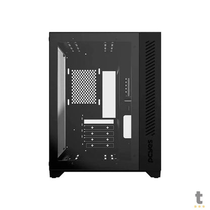 Gabinete Gamer PCYes Mid Tower Forcefield Preto Com Lateral e Frente em Vidro Temperado - GFFBVP Truedata