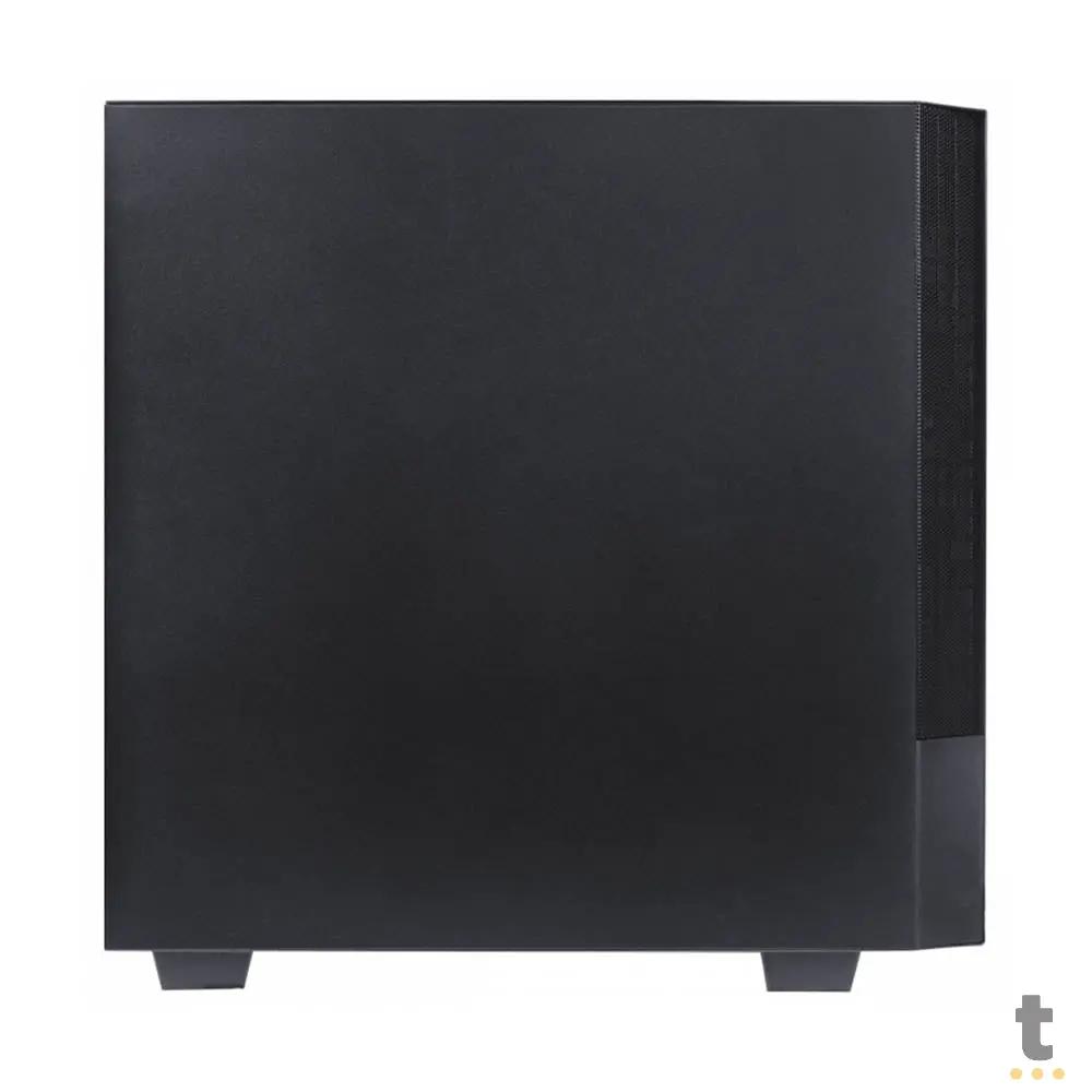 Gabinete Gamer PCYes Mid Tower Gravity Preto Com Lateral Invertida em Vidro Temperado C/ 2 Fans RGB - GRPTRGB1FV Truedata