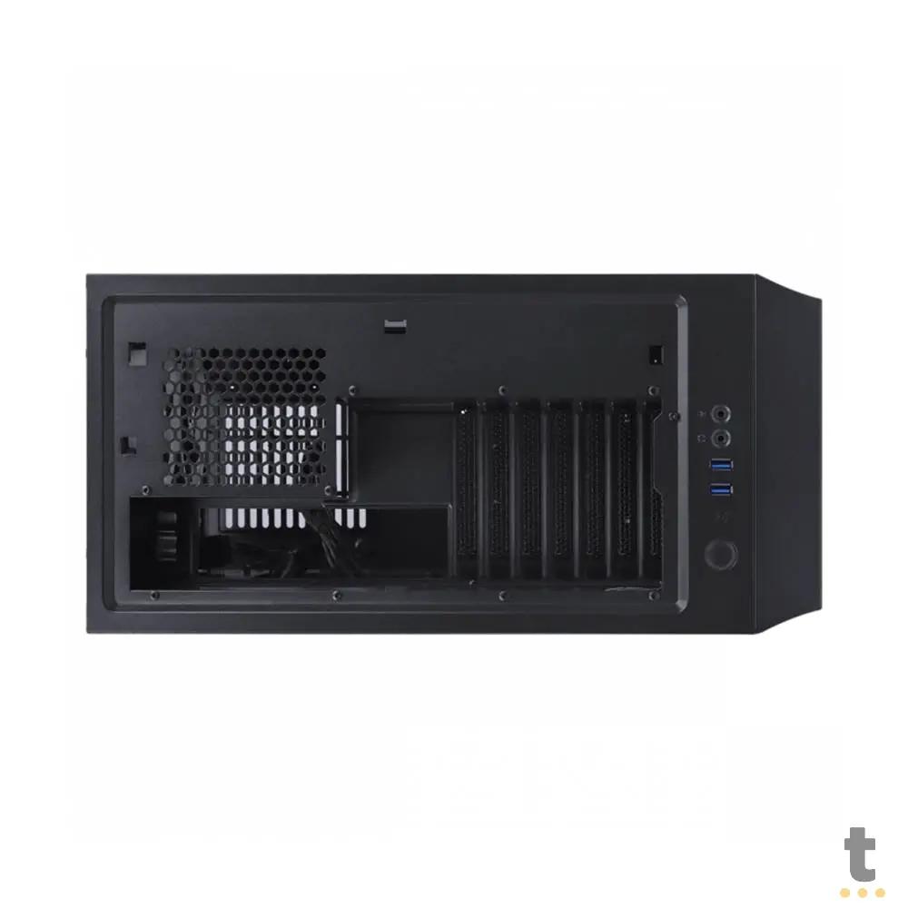 Gabinete Gamer PCYes Mid Tower Gravity Preto Com Lateral Invertida em Vidro Temperado C/ 2 Fans RGB - GRPTRGB1FV Truedata