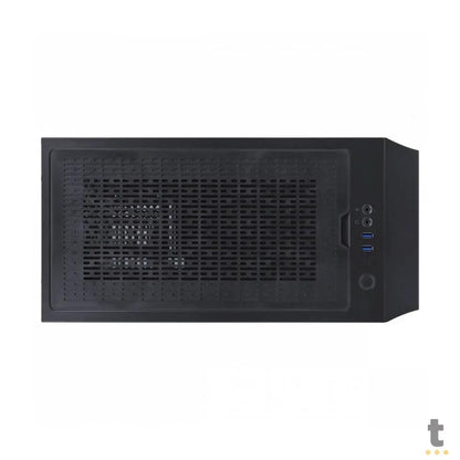 Gabinete Gamer PCYes Mid Tower Gravity Preto Com Lateral Invertida em Vidro Temperado C/ 2 Fans RGB - GRPTRGB1FV Truedata