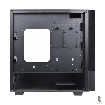 Gabinete Gamer PCYes Mid Tower Gravity Preto Com Lateral Invertida em Vidro Temperado C/ 2 Fans RGB - GRPTRGB1FV Truedata