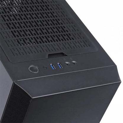 Gabinete Gamer PCYes Mid Tower Gravity Preto Com Lateral Invertida em Vidro Temperado C/ 2 Fans RGB - GRPTRGB1FV Truedata