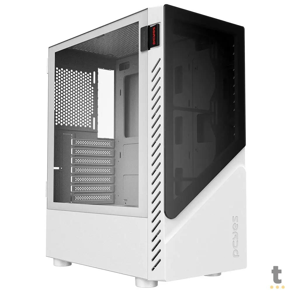 Gabinete Gamer PCYes Mid Tower Set White Ghost Branco Com Lateral em Vidro Temperado - GSWGPBR Truedata
