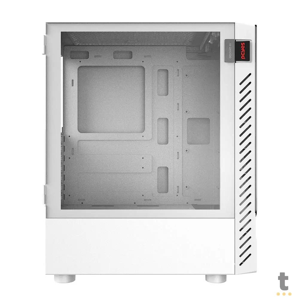 Gabinete Gamer PCYes Mid Tower Set White Ghost Branco Com Lateral em Vidro Temperado - GSWGPBR Truedata