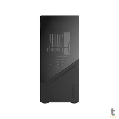 Gabinete Gamer PCYes Set Black Vulcan C/ Lateral em Vidro Temperado Preto - GSBVPBR Truedata