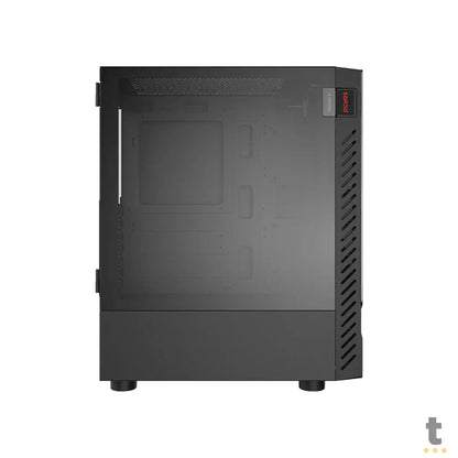 Gabinete Gamer PCYes Set Black Vulcan C/ Lateral em Vidro Temperado Preto - GSBVPBR Truedata