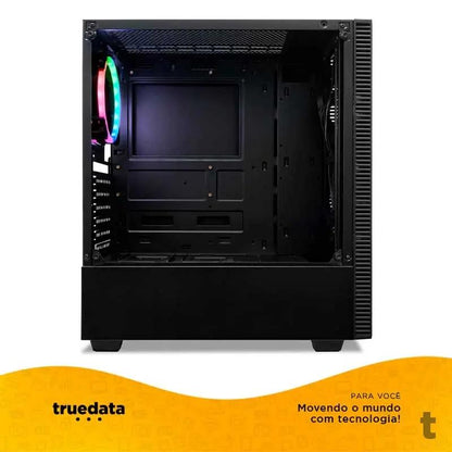 Gabinete Gamer T-Dagger Mid Tower Cube Black Preto Com Lateral em Vidro Temperado - T-TGC305B Truedata