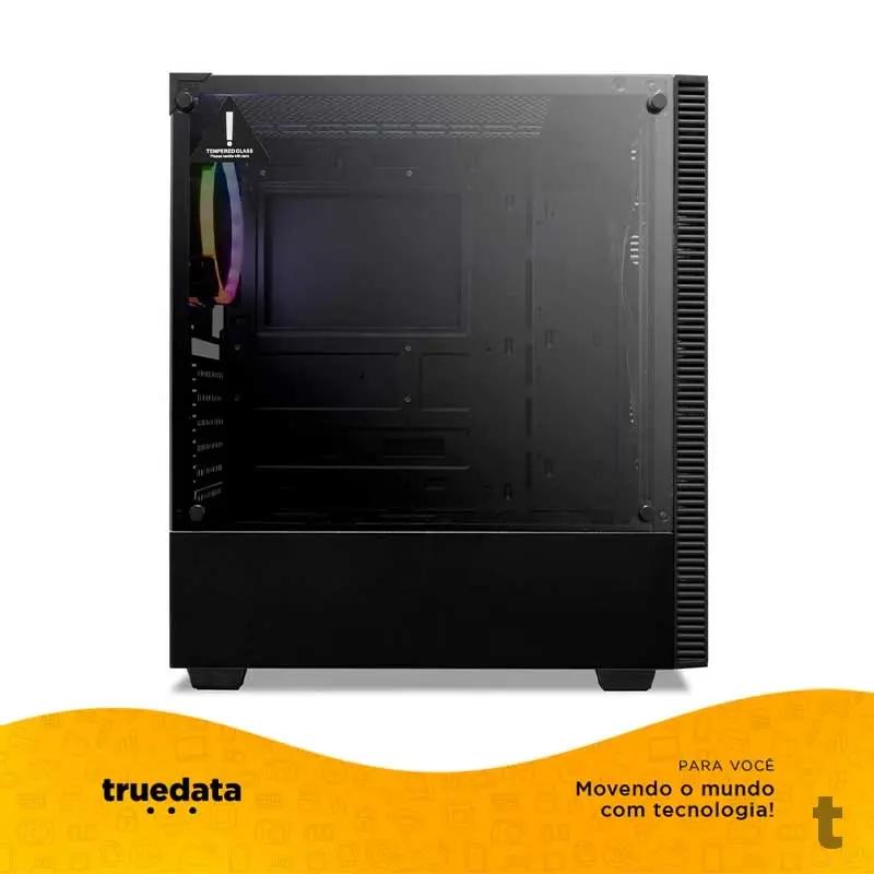Gabinete Gamer T-Dagger Mid Tower Cube Black Preto Com Lateral em Vidro Temperado - T-TGC305B Truedata