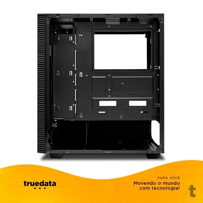 Gabinete Gamer T-Dagger Mid Tower Cube Black Preto Com Lateral em Vidro Temperado - T-TGC305B Truedata