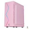 Gabinete Gamer T-Dagger Mid Tower P03P Com Lateral em Acrílico Rosa - TGC-P03P Truedata