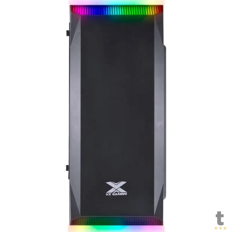 Gabinete Gamer VX Gaming Borealis Rgb Preto Com Lateral em acrílico - 32296 Truedata