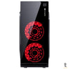Gabinete Gamer VX Gaming Crater Com Lateral em Acrílico C/ 2x Fan 120mm Led Red - 29834 Truedata