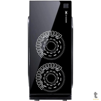 Gabinete Gamer VX Gaming Crater Com Lateral em Acrílico C/ 2x Fan 120mm Led Red - 29834 Truedata