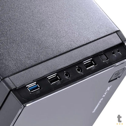 Gabinete Gamer VX Gaming Crater Com Lateral em Acrílico C/ 2x Fan 120mm Led Red - 29834 Truedata