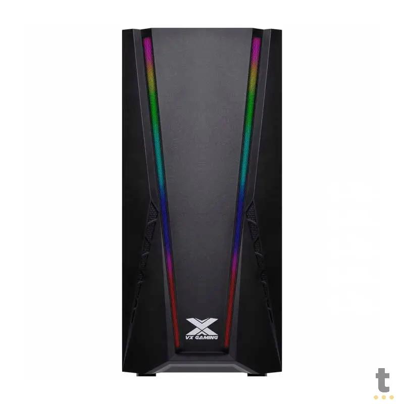 Gabinete Gamer VX Gaming Feux Rgb Preto Com Lateral em Acrílico - 36267 Truedata