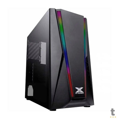 Gabinete Gamer VX Gaming Feux Rgb Preto Com Lateral em Acrílico - 36267 Truedata