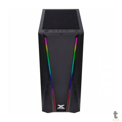Gabinete Gamer VX Gaming Feux Rgb Preto Com Lateral em Acrílico - 36267 Truedata