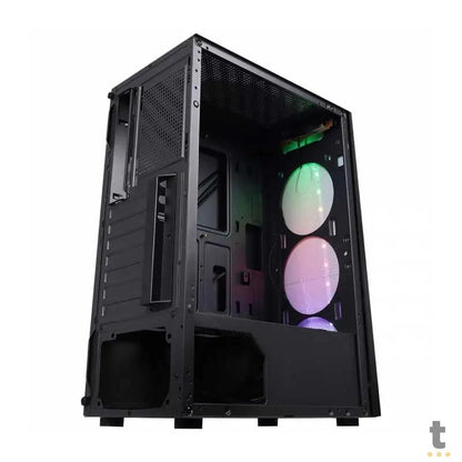 Gabinete Gamer VX Gaming Feux Rgb Preto Com Lateral em Acrílico - 36267 Truedata