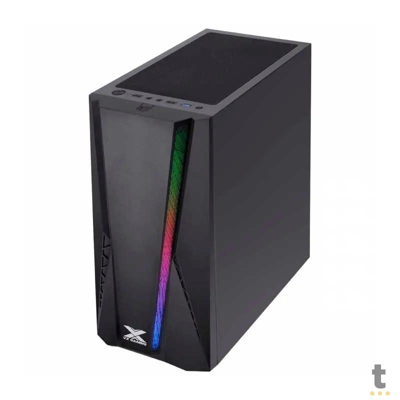 Gabinete Gamer VX Gaming Feux Rgb Preto Com Lateral em Acrílico - 36267 Truedata