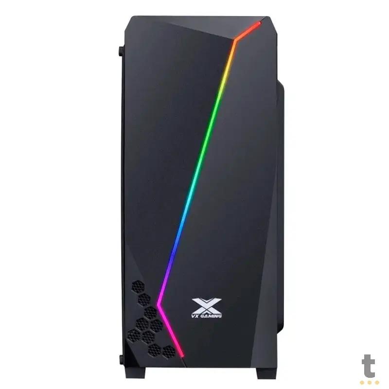 Gabinete Gamer VX Gaming Lynx Preto Com Lateral em acrílico e rgb - 30892 Truedata