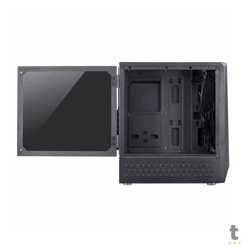 Gabinete Gamer VX Gaming Pyxis Rgb Preto Com Lateral em acrílico em Dobradiça - 30893 Truedata