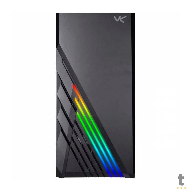 Gabinete Gamer VX Gaming Scorpius Frontal com Fita Led Rgb Preto Com Lateral em Vidro Temperado - 36668 Truedata