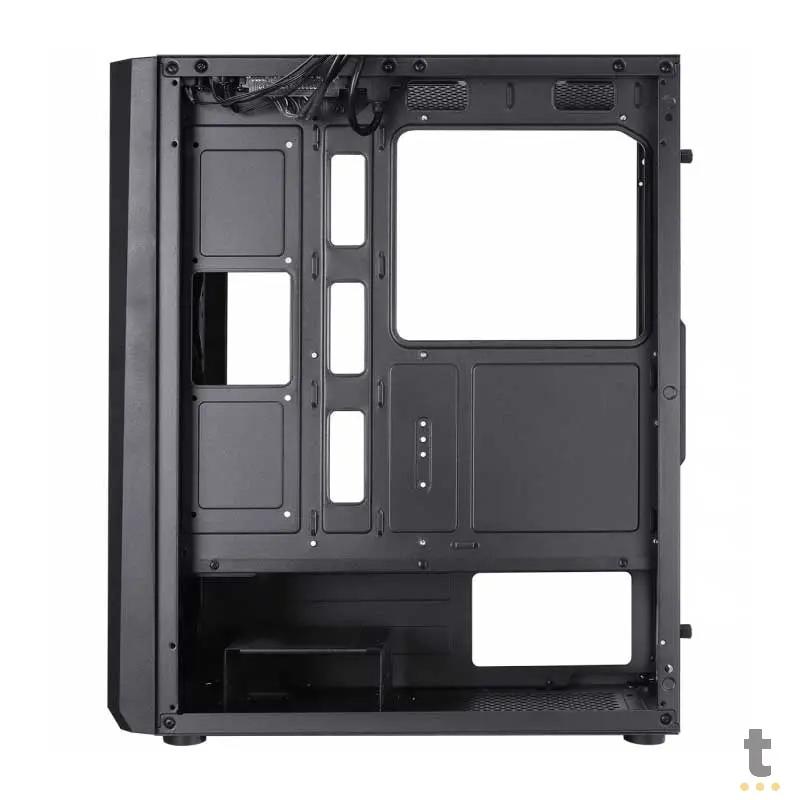 Gabinete Gamer VX Gaming Scorpius Frontal com Fita Led Rgb Preto Com Lateral em Vidro Temperado - 36668 Truedata