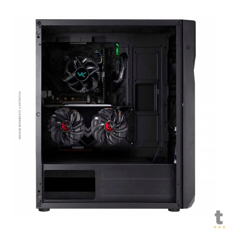 Gabinete Gamer VX Gaming Scorpius Frontal com Fita Led Rgb Preto Com Lateral em Vidro Temperado - 36668 Truedata