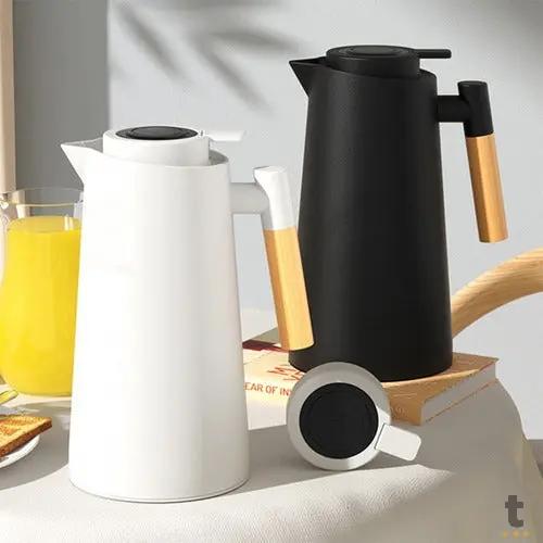 Garrafa Termica 1 Litro com Termometro Led Digital - Preta Truedata