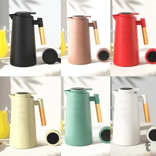 Garrafa Termica 1 Litro com Termometro Led Digital - Preta Truedata