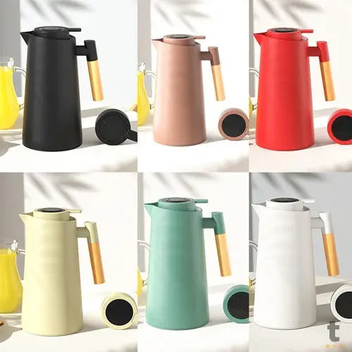 Garrafa Termica 1 Litro com Termometro Led Digital - Preta Truedata