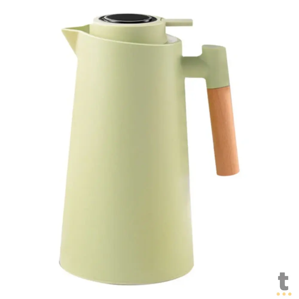 Garrafa Termica 1 Litro com Termometro Led Digital - Verde Truedata