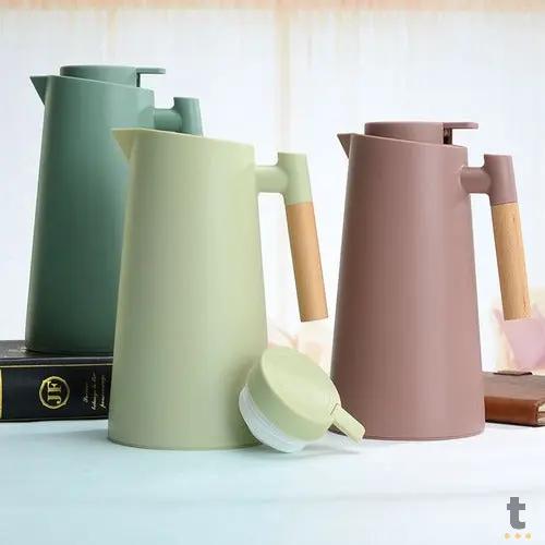 Garrafa Termica 1 Litro com Termometro Led Digital - Verde Truedata