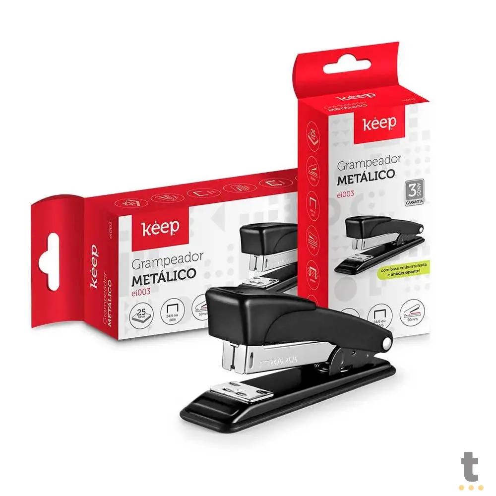 Grampeador Keep Mini 12 folhas com Extrator - EI001 Truedata