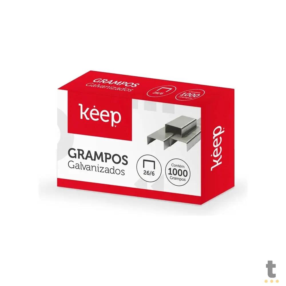 Grampos Galvanizados Keep 26/6 Caixa C/ 1000 Unidades - EI166 Truedata