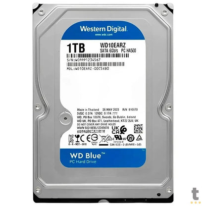 Hd 1tb Western Digital Wd Blue 5400rpm Sata 64mb 3.5" - WD10EARZ Truedata