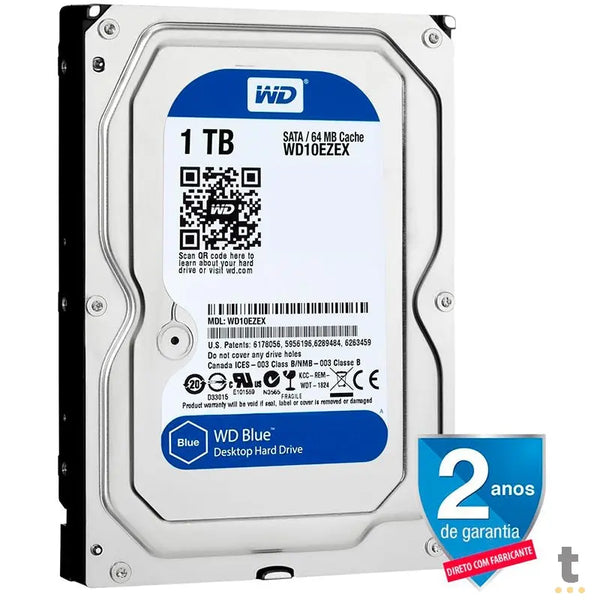 Hd 1tb Western Digital Wd Blue 7200rpm Sata 64mb 3.5" - Wd10ezex-00wn4a0
