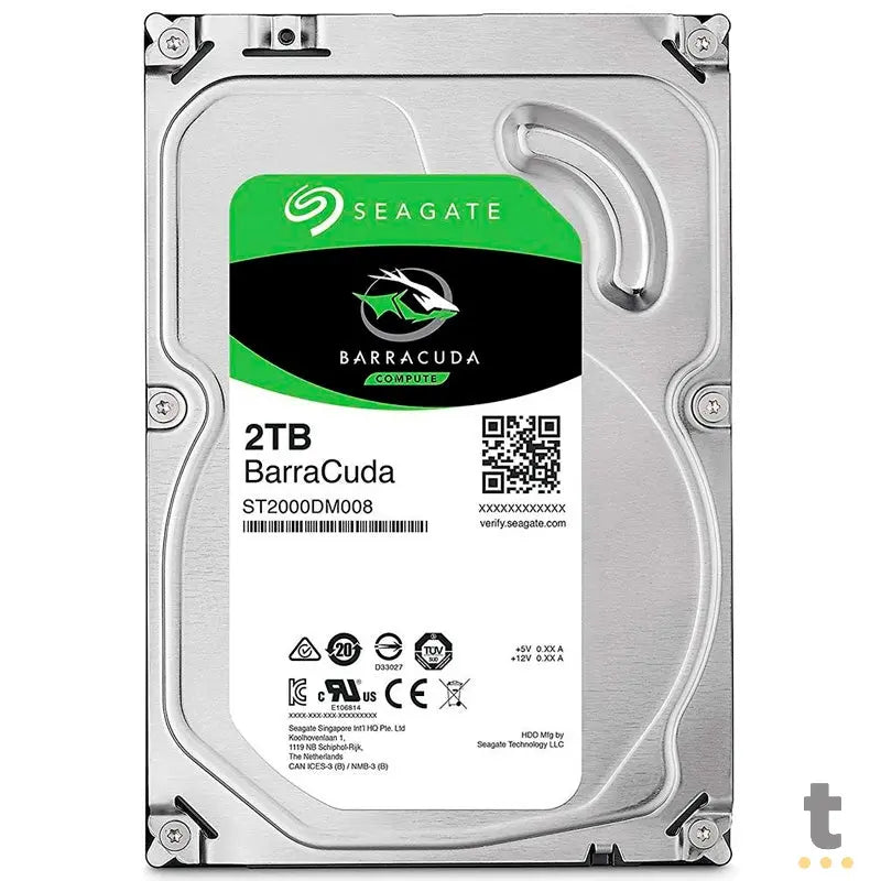 Hd 2tb Seagate Barracuda 7200Rpm Sata 256mb 6,0gb/s - St2000DM008 Truedata