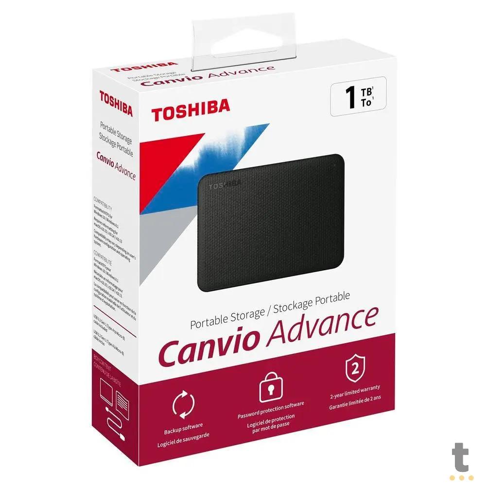 Hd Externo 1tb Toshiba Canvio Advanced Usb 3.0 Preto - HDTCA10XK3AA Truedata