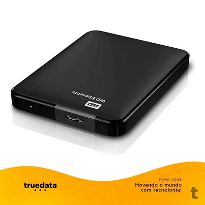 Hd Externo 1tb Western Digital Usb 3.0 Preto - WDBUZG0010BBK Truedata
