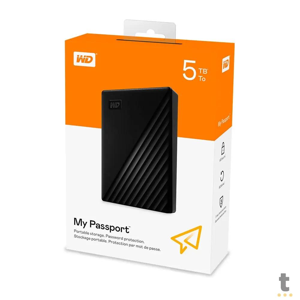 Hd Externo 5tb Western Digital My Passport Usb 3.0 Preto - WDBPKJ0050BBKWESN Truedata