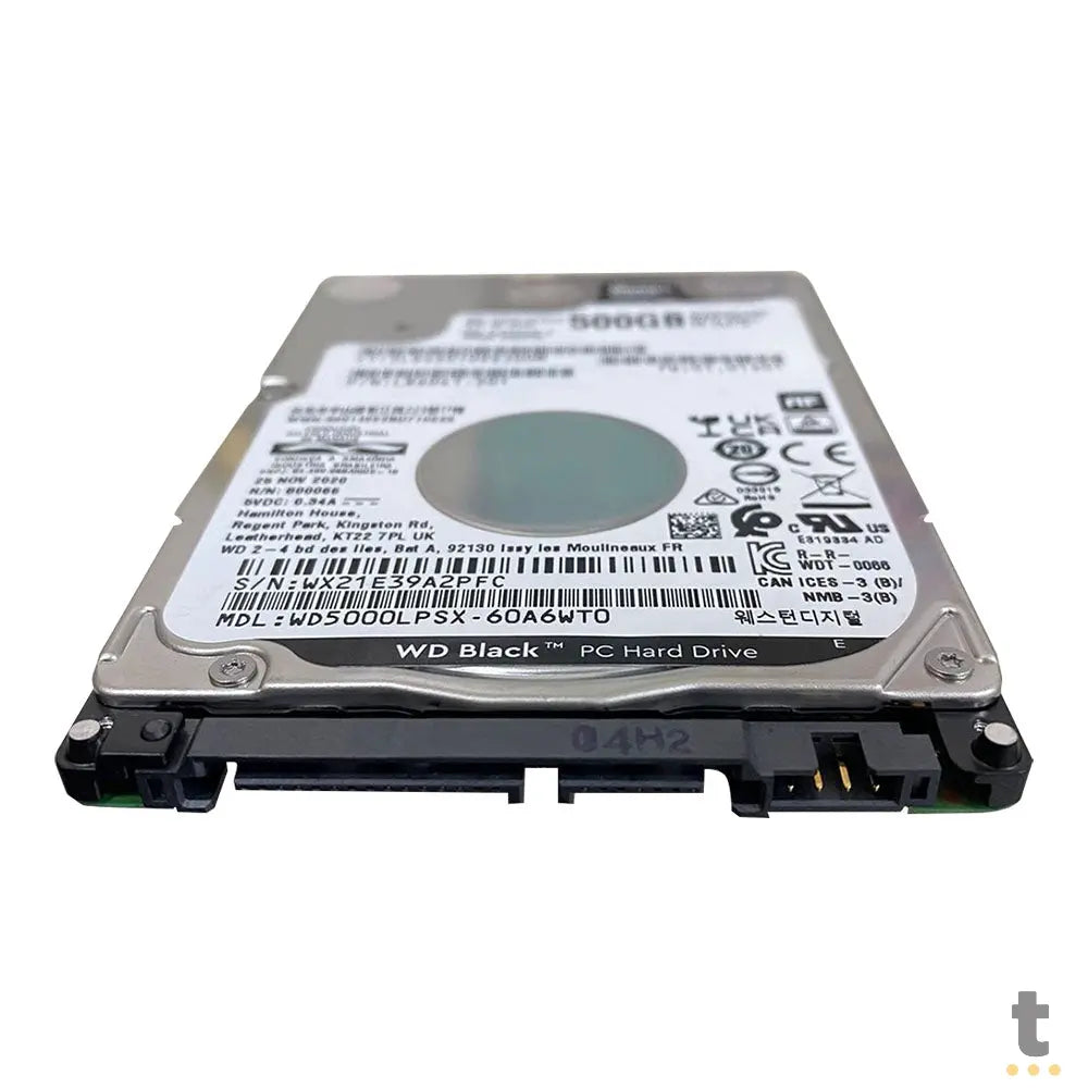 Hd Para Notebook 500gb Western Digital Wd Black Sata - WD5000LPSX (Sem Embalagem) Truedata