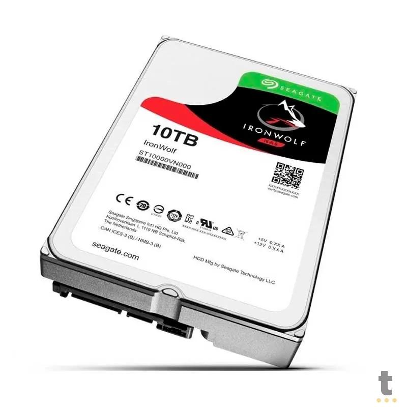 Hd Para Servidor Nas 10tb Seagate Ironwolf Sata 6gb/S 256mb - ST10000VN0008 Truedata
