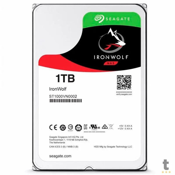 Hd Para Servidor Nas 1tb Seagate Ironwolf Sata 6gb/S 64mb - ST1000VN002
