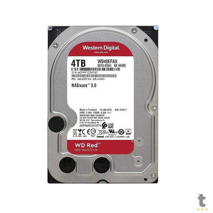 Hd Para Servidor Nas 4tb Western Digital WD Red Nas Sata 6gb/S 256mb - WD40EFAX Truedata