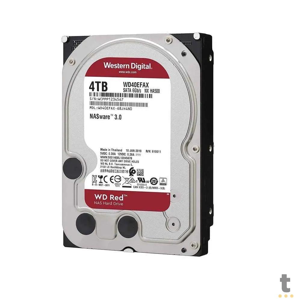 Hd Para Servidor Nas 4tb Western Digital WD Red Nas Sata 6gb/S 256mb - WD40EFAX Truedata