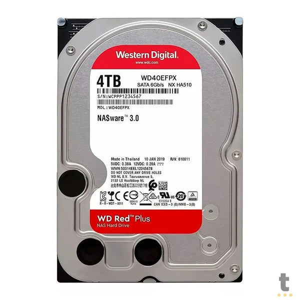 Hd Para Servidor Nas 4tb Western Digital WD Red Nas Sata 6gb/S 256mb - WD40EFPX